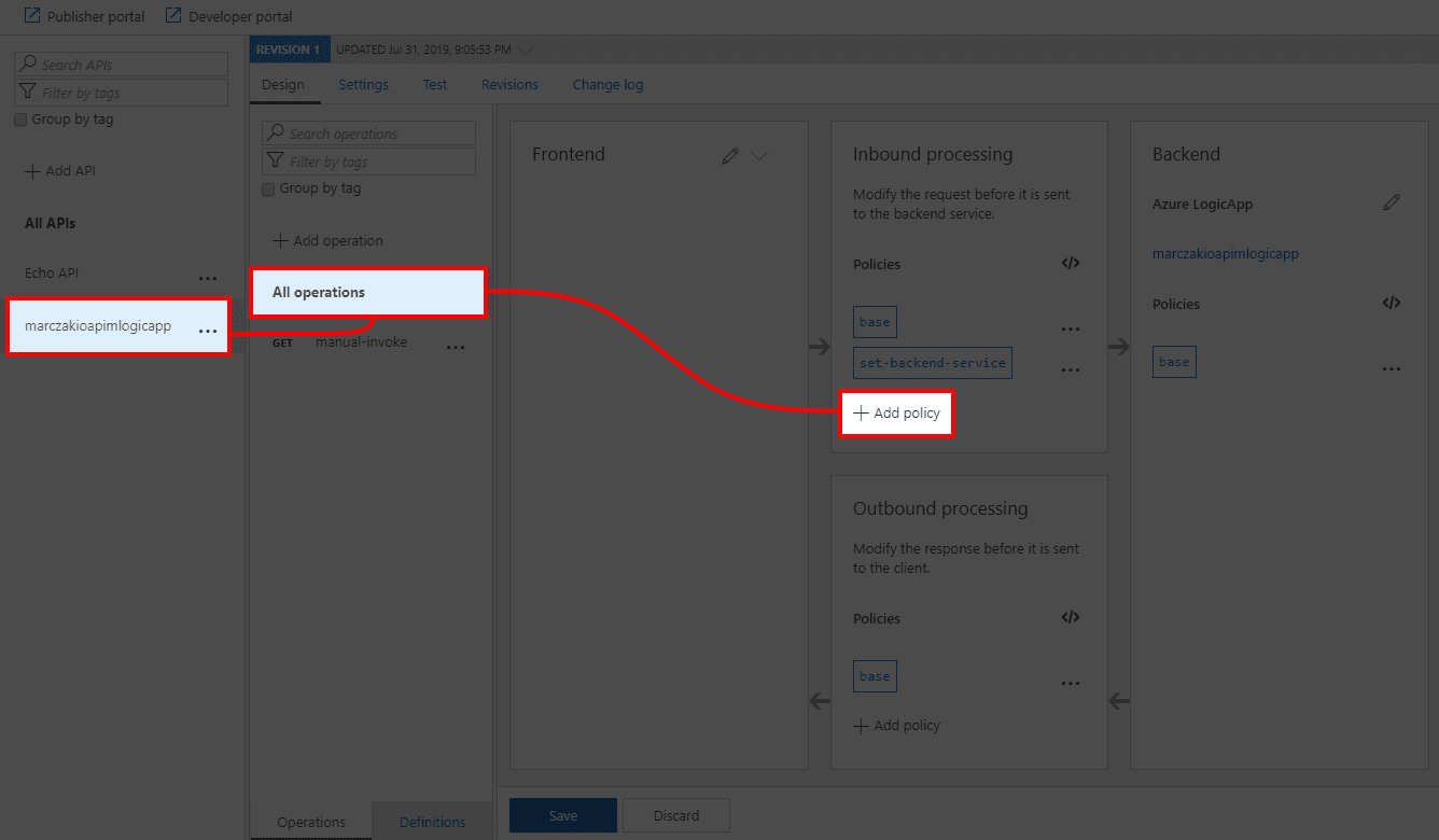 Securing Logic App with Azure AD authentication using API Management ...